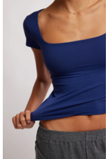 Free people Free People - Clean Lines Baby Tee (Indigo Pura)