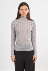 Molly Bracken Molly Bracken -  Bow Print Layering Shirt (Grey)