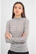 Molly Bracken Molly Bracken -  Bow Print Layering Shirt (Grey)