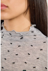 Molly Bracken Molly Bracken -  Bow Print Layering Shirt (Grey)