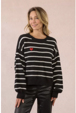 Molly Bracken Molly Bracken -  Sailor Sweater (Black / Ecru)
