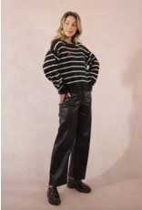 Molly Bracken Molly Bracken -  Sailor Sweater (Black / Ecru)