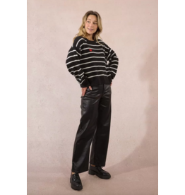 Molly Bracken Molly Bracken -  Sailor Sweater (Black / Ecru)