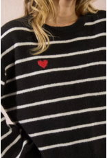 Molly Bracken Molly Bracken -  Sailor Sweater (Black / Ecru)