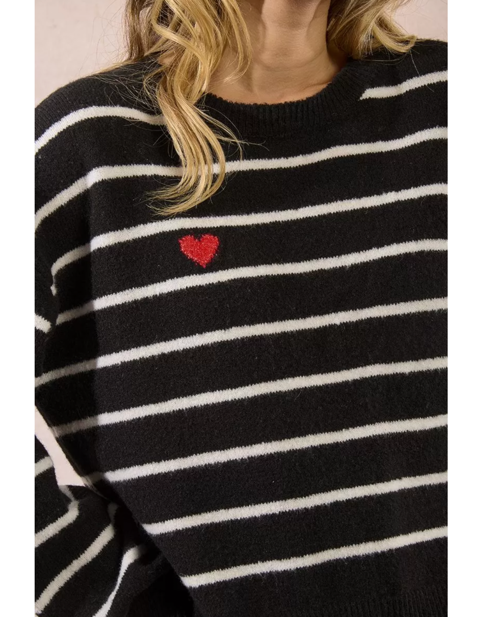 Molly Bracken Molly Bracken -  Sailor Sweater (Black / Ecru)