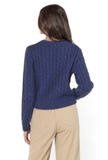 Sadie & Sage Sadie & Sage - Lulu Embroidered Daisy Sweater (Navy)