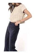 Sadie & Sage Sadie & Sage - Effortless Cable Knit Tank (Oatmeal)