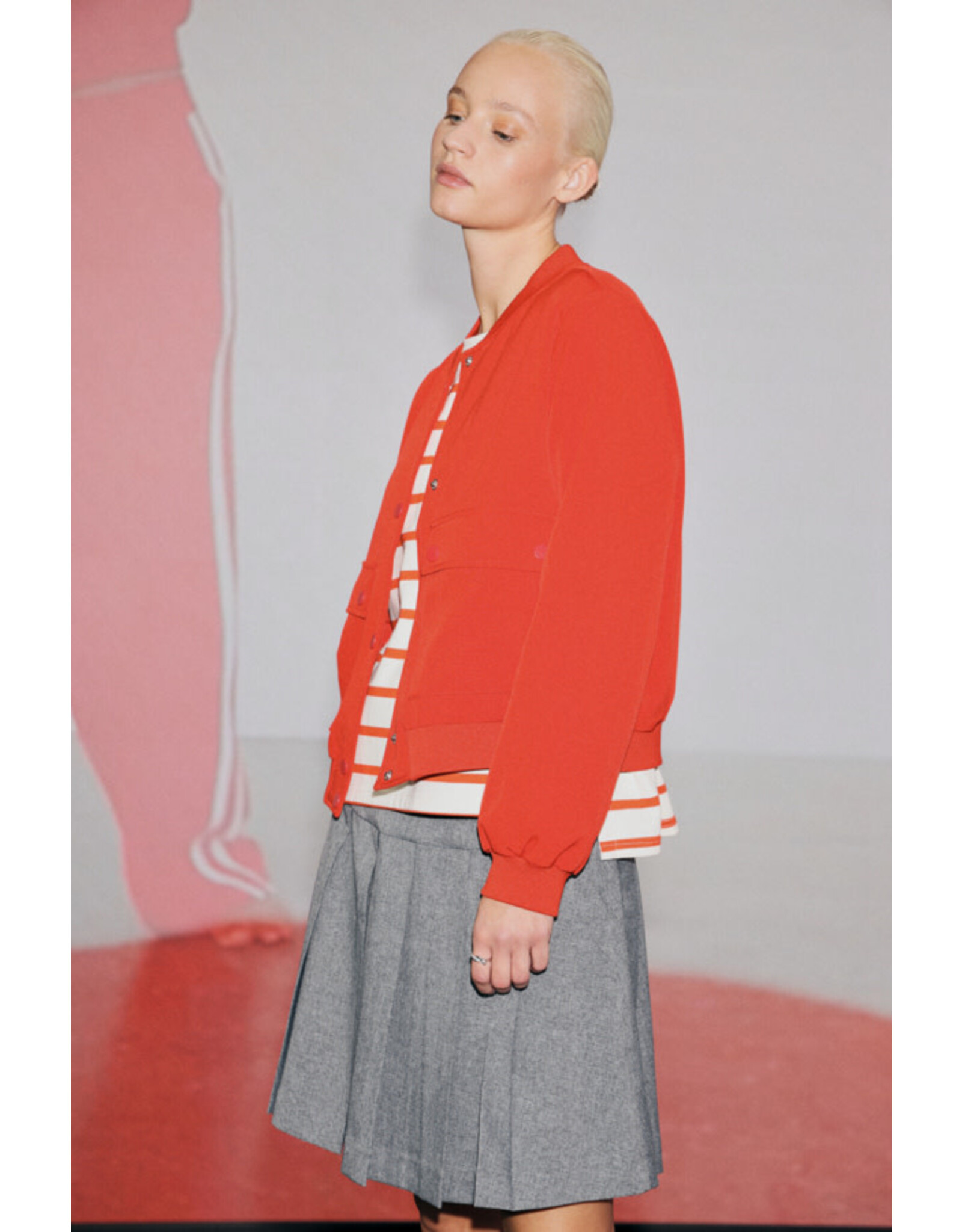 ICHI ICHI - Nola Pleated Skirt (Salt & Pepper)
