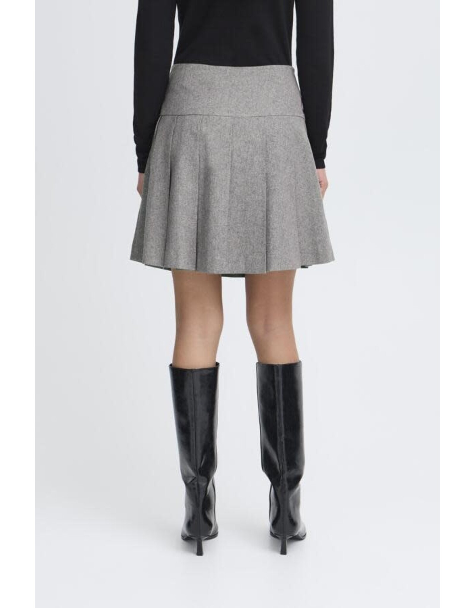 ICHI ICHI - Nola Pleated Skirt (Salt & Pepper)
