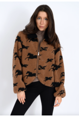 RD Style RD Style - Joline Sherpa Zip Front (Horse / Blk)