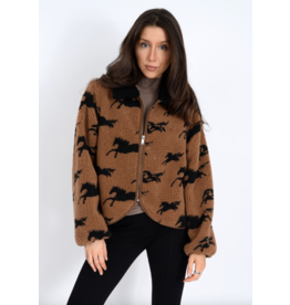 RD Style RD Style - Joline Sherpa Zip Front (Horse / Blk)