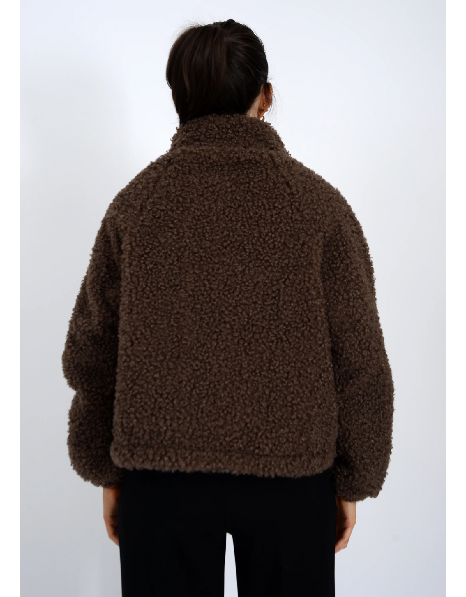 RD Style RD Style - Janna Zip Sherpa Raglan (Coffee)