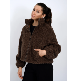 RD Style RD Style - Janna Zip Sherpa Raglan (Coffee)