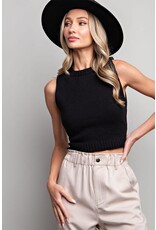 ee:some Cropped Knit Tank (Black)