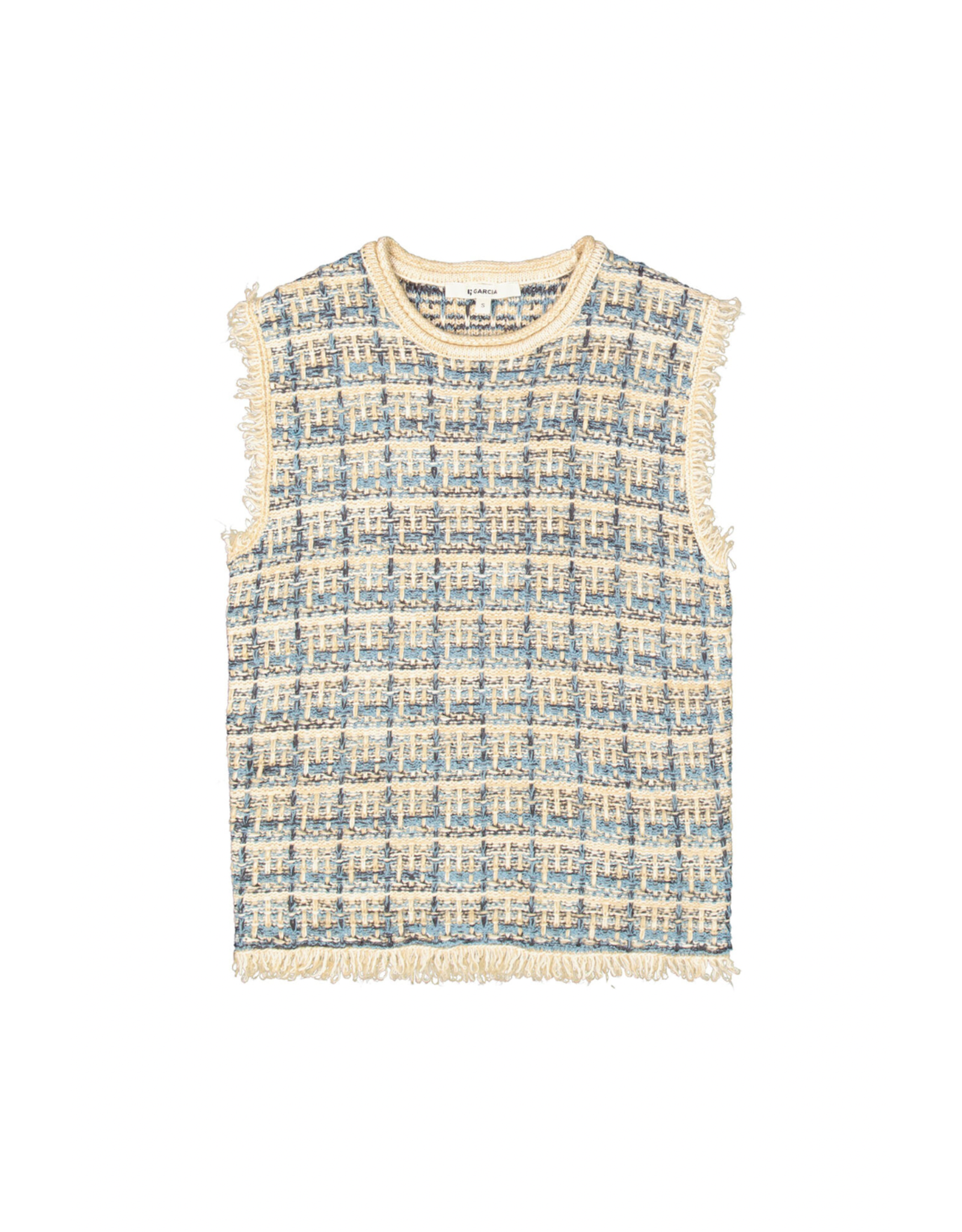 Garcia Garcia - Tweed Vest ((Whitecap/Blue/Gold/Beige)