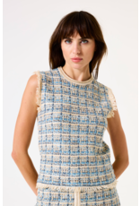 Garcia Garcia - Tweed Vest ((Whitecap/Blue/Gold/Beige)