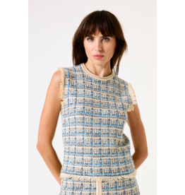 Garcia Garcia - Tweed Vest ((Whitecap/Blue/Gold/Beige)