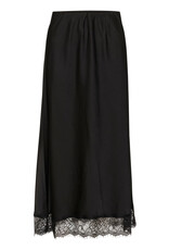 Kaffe Kaffe - Lisa Wide Leg Trousers with Grommet Belt (Black Deep)