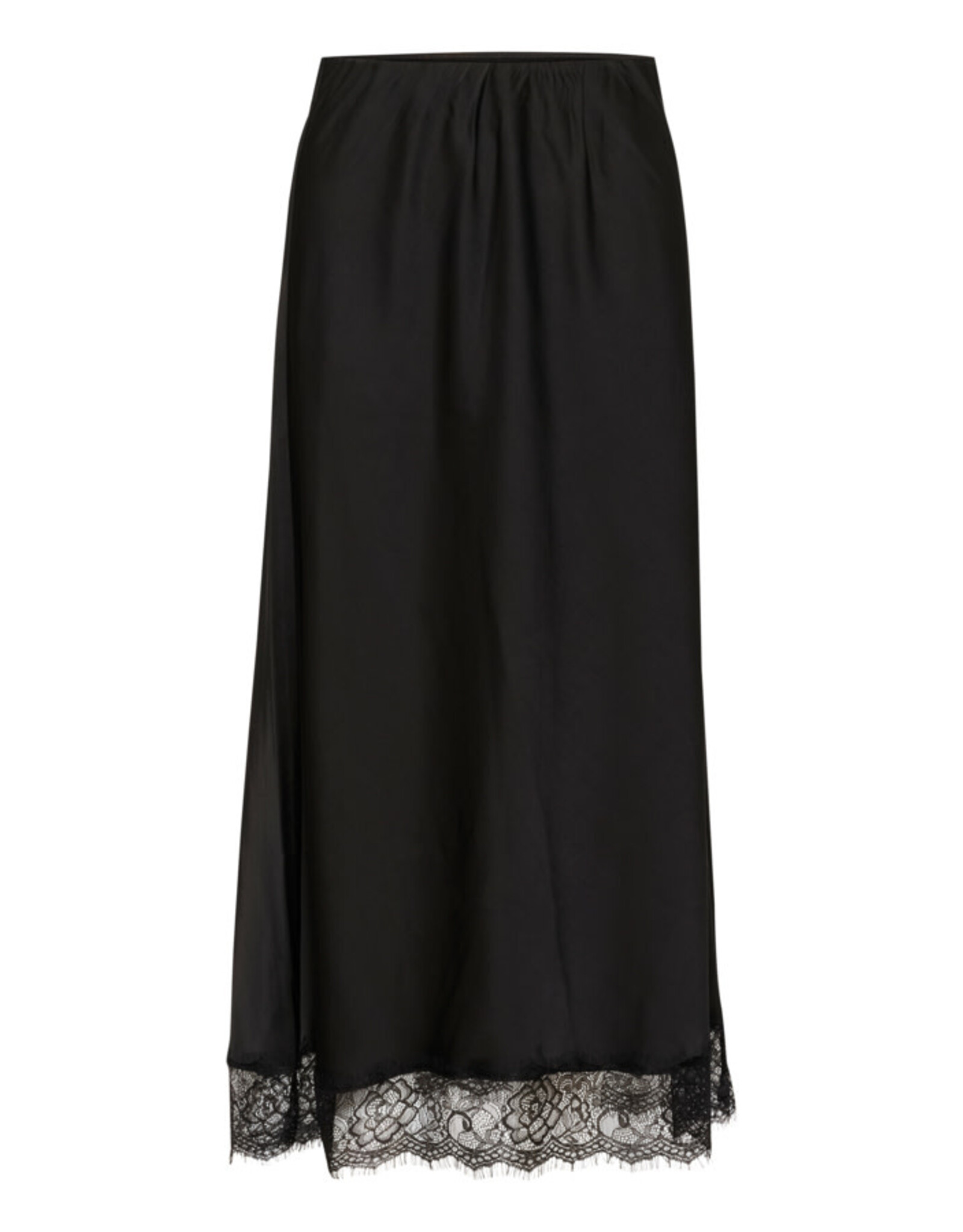 Kaffe Kaffe - Lisa Wide Leg Trousers with Grommet Belt (Black Deep)
