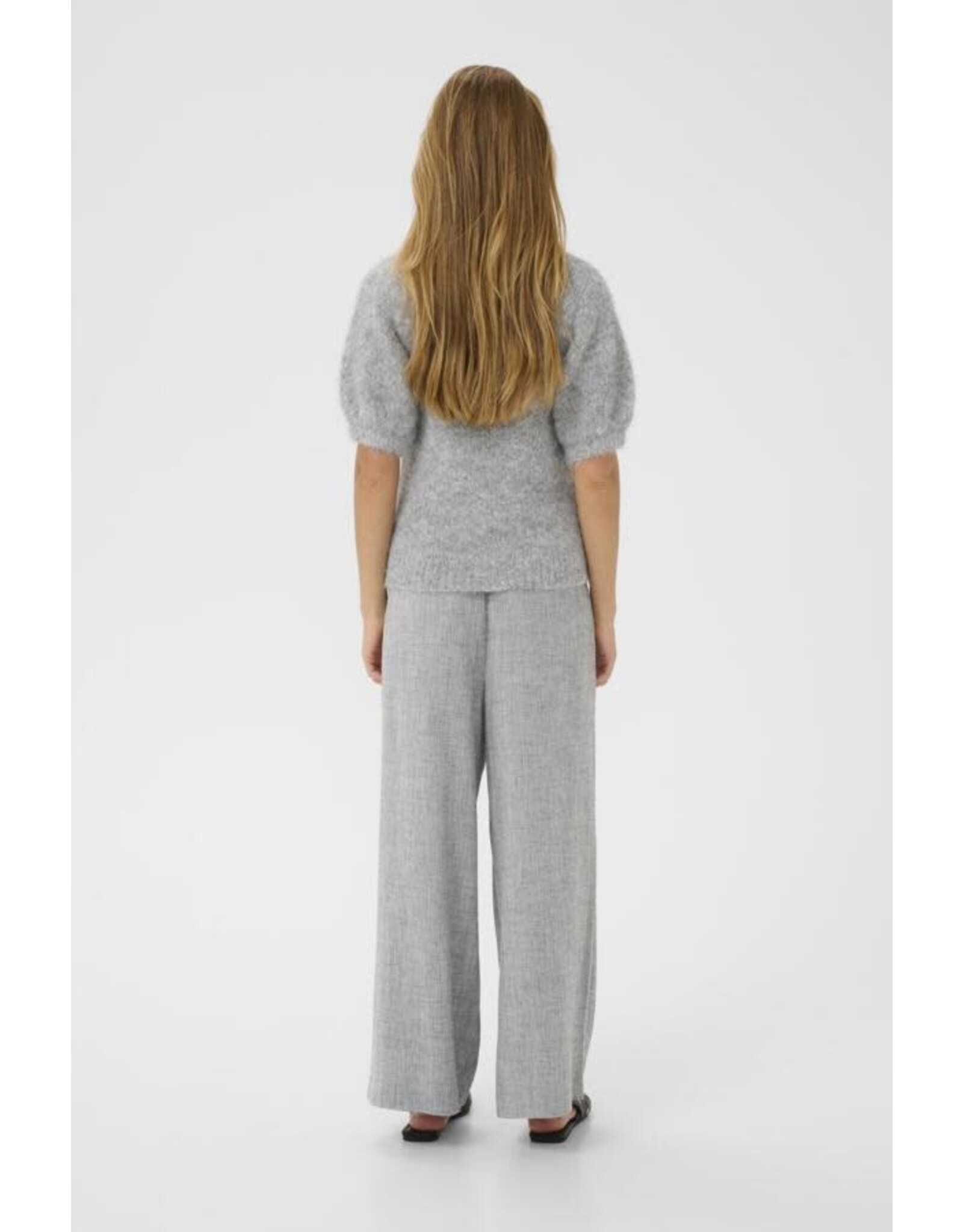 Kaffe Kaffe - Emilie Evi Short Sleeve Cardigan (Mid Grey)
