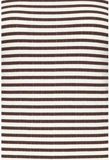 ICHI ICHI  - Cella Long Sleeve Striped Shirt (Coffee Bean)