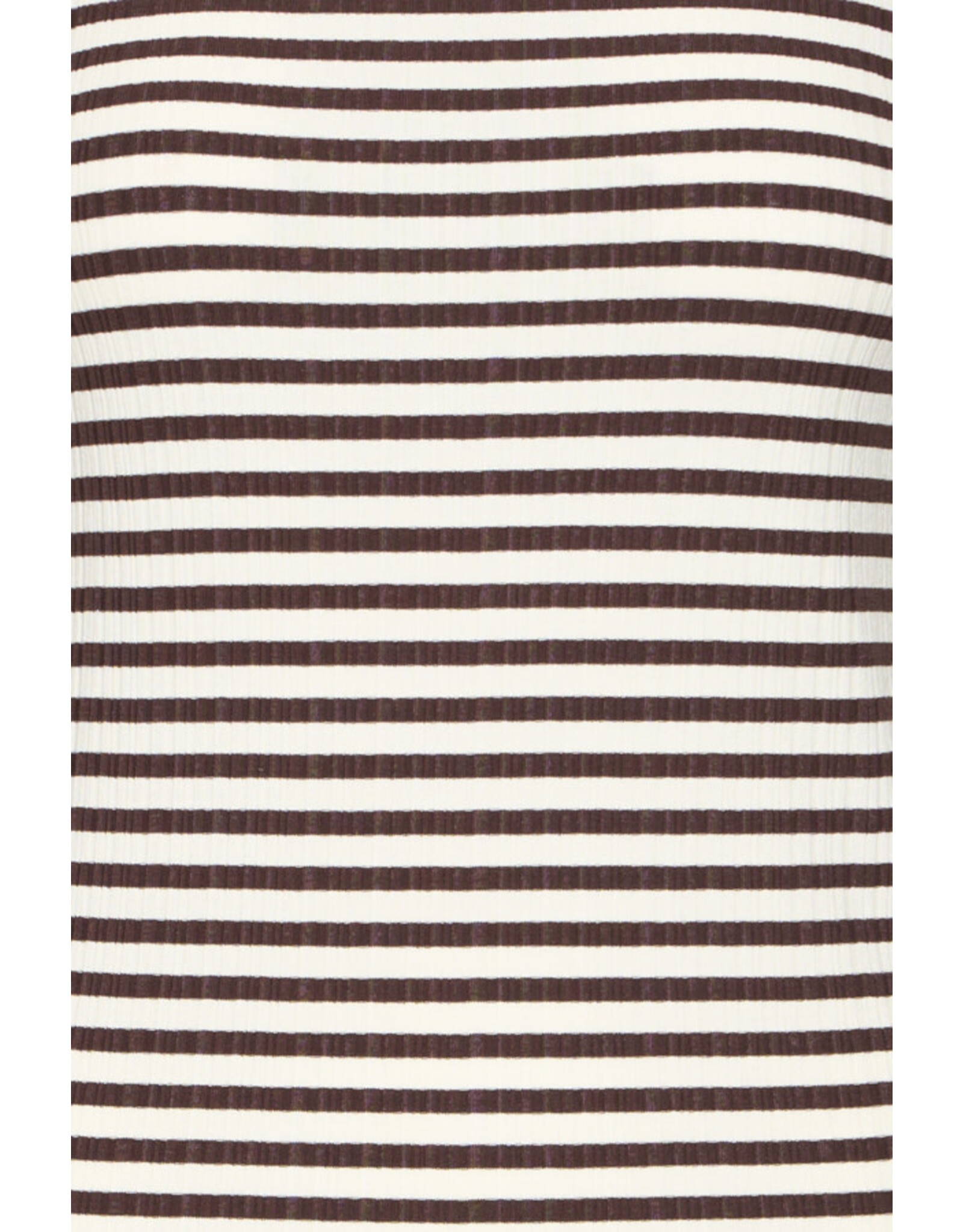 ICHI ICHI  - Cella Long Sleeve Striped Shirt (Coffee Bean)