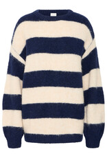 ICHI ICHI - Dayana Striped Pullover (Patriot Blue)