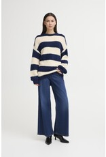 ICHI ICHI - Dayana Striped Pullover (Patriot Blue)