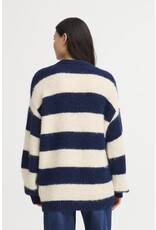 ICHI ICHI - Dayana Striped Pullover (Patriot Blue)