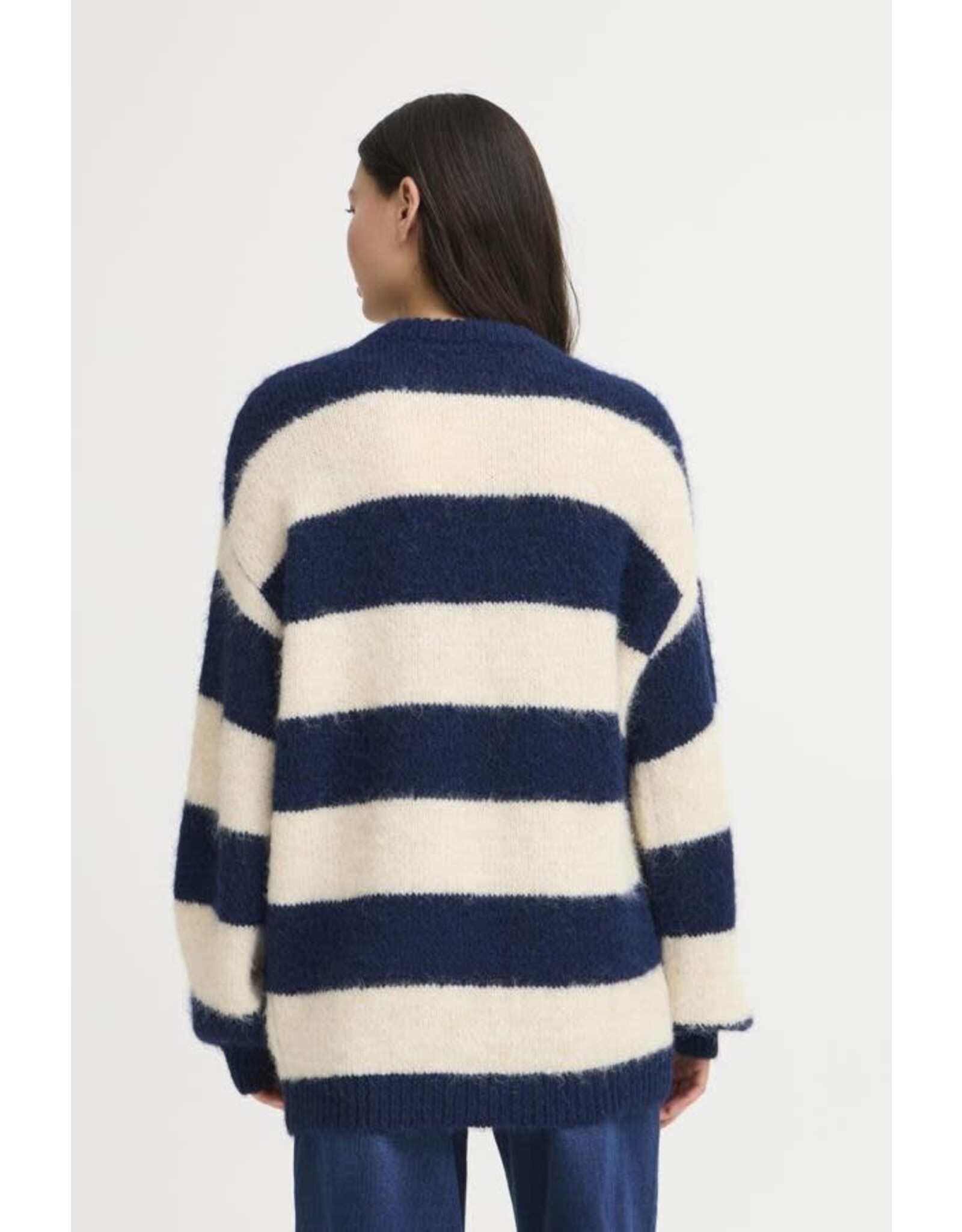 ICHI ICHI - Dayana Striped Pullover (Patriot Blue)