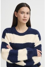 ICHI ICHI - Dayana Striped Pullover (Patriot Blue)