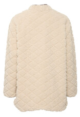 ICHI ICHI - Solava Quilted Sherpa Coat (Fog)