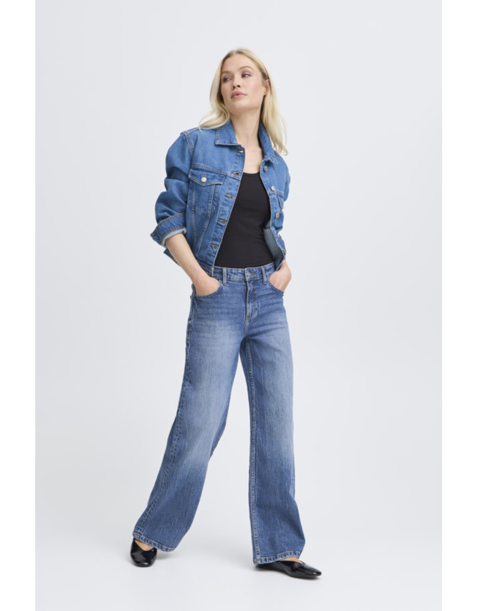 b.young b.young - Kylja Wide Leg Jeans  full length (Indigo)