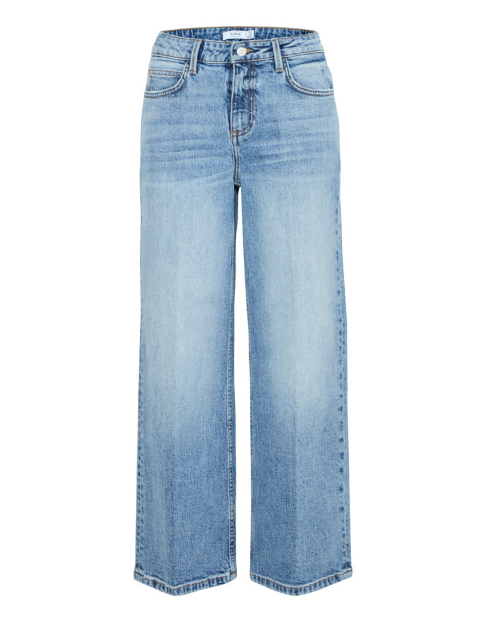 b.young b.young - Kylja Crop Wide Leg Jeans (Mid Blue)
