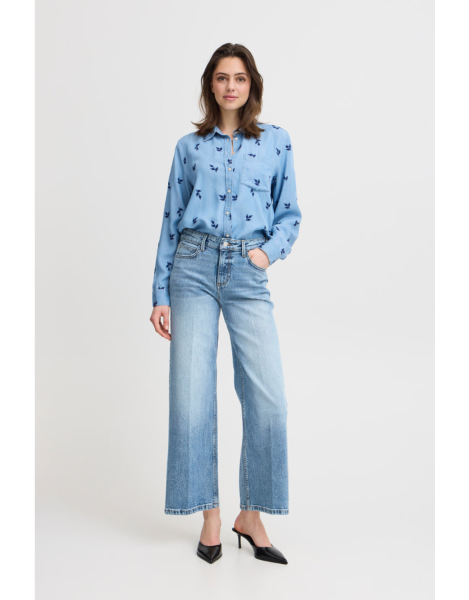 b.young b.young - Kylja Wide Leg Jeans full length (Mid Blue)