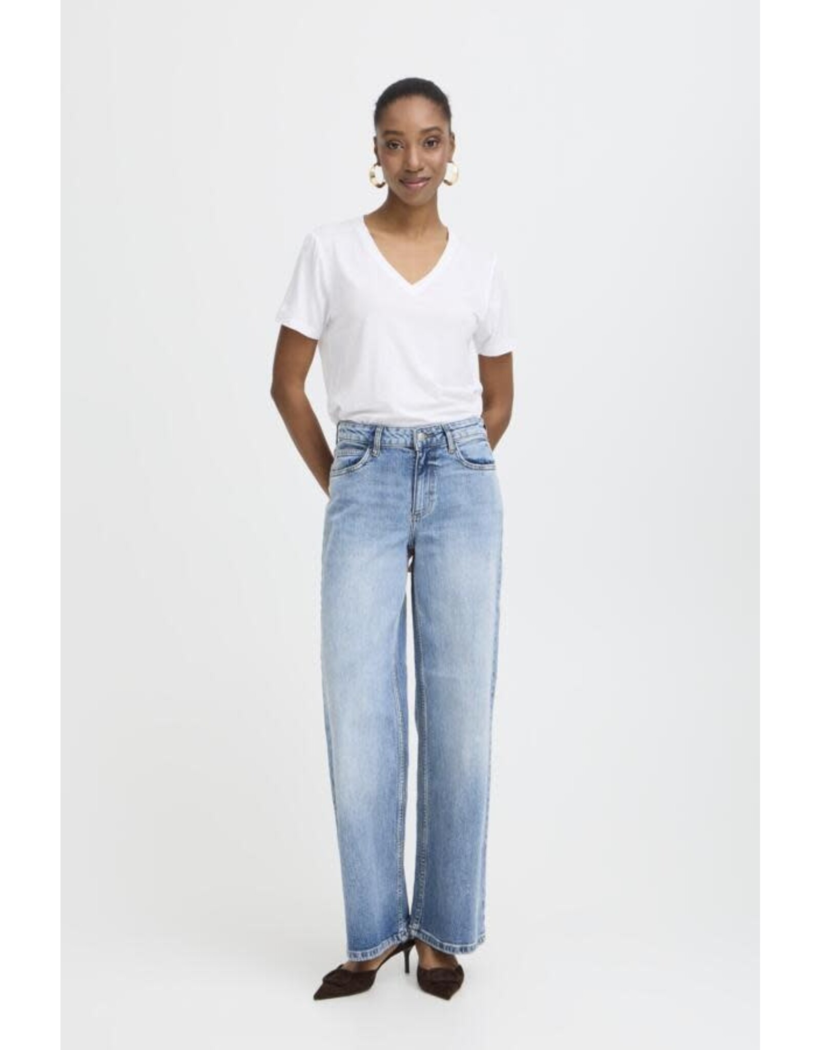 b.young b.young - Kylja Wide Leg Jeans full length (Mid Blue)