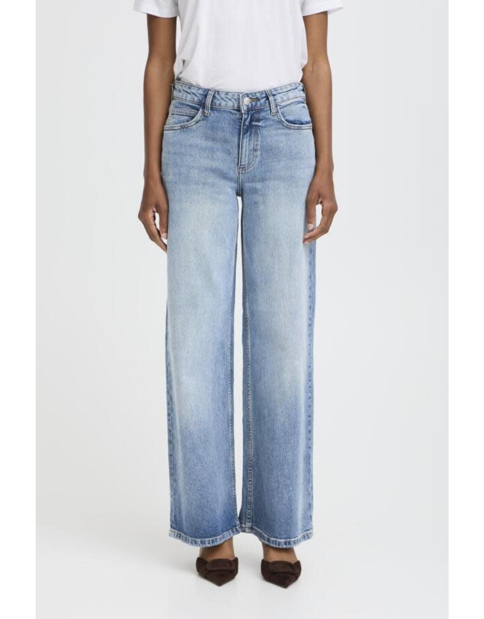 b.young b.young - Kylja Wide Leg Jeans full length (Mid Blue)