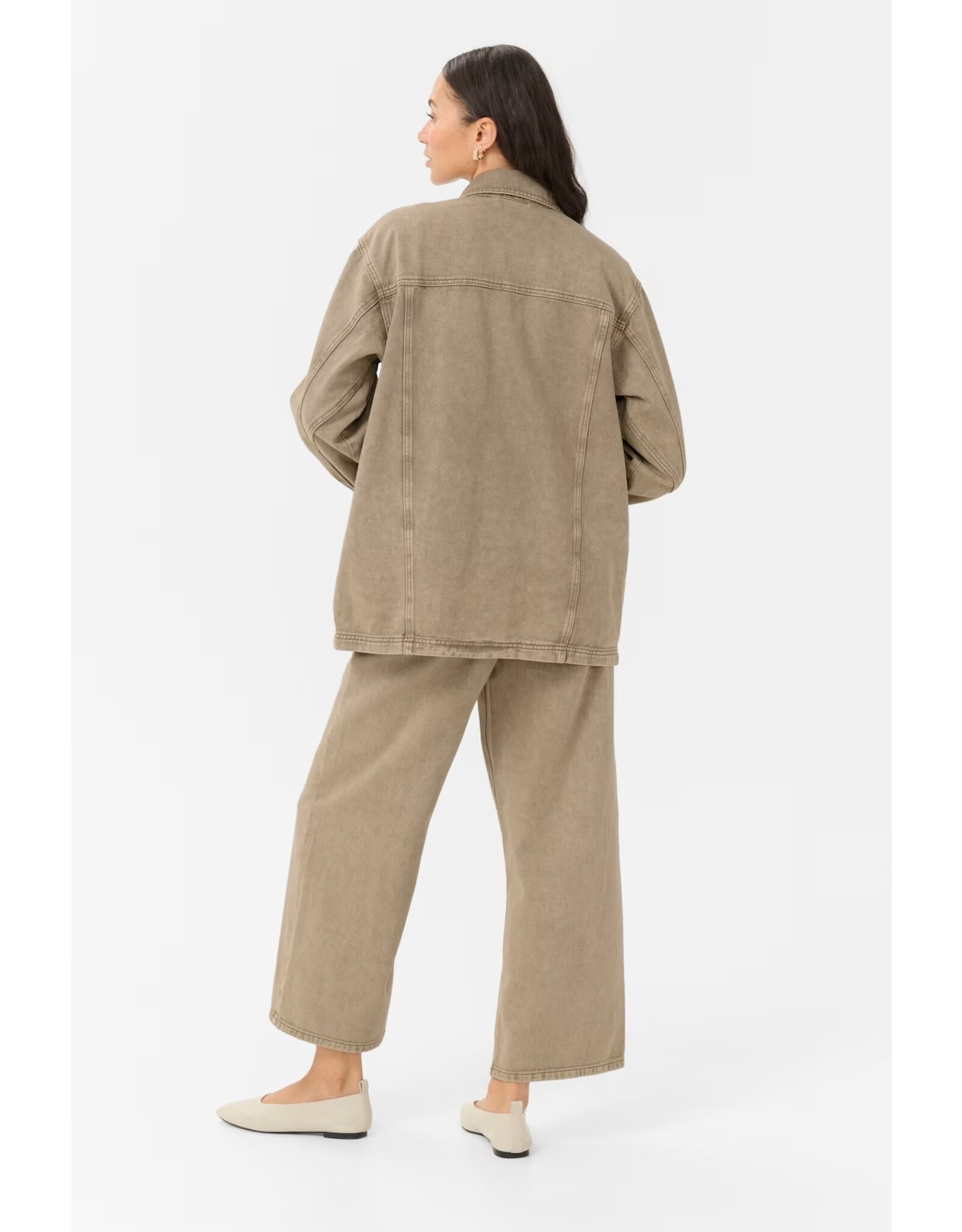 Kaffe Kaffe - Rania Denim Overshirt (Washed Light Brown)