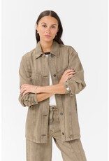 Kaffe Kaffe - Rania Denim Overshirt (Washed Light Brown)
