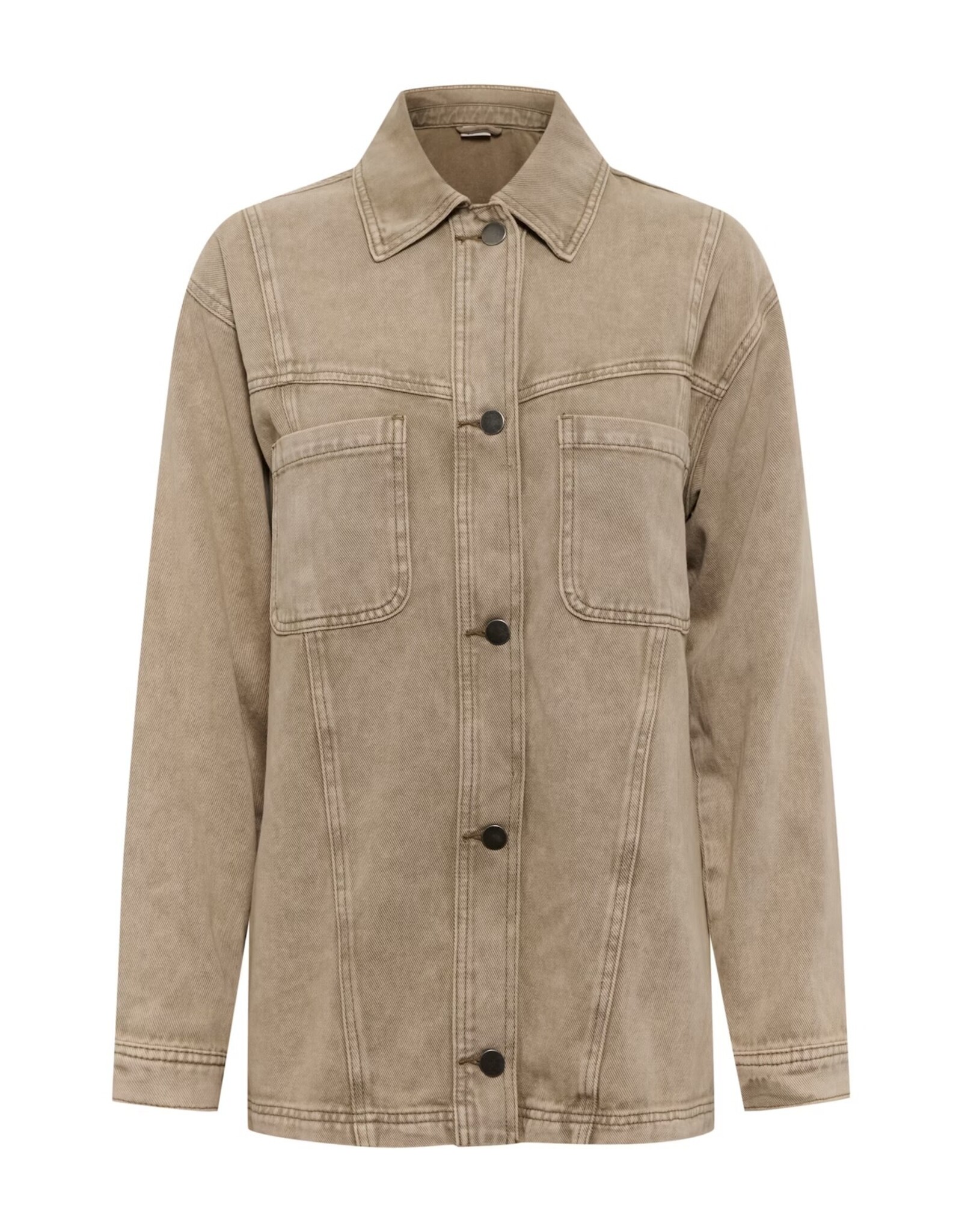 Kaffe Kaffe - Rania Denim Overshirt (Washed Light Brown)