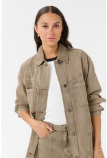 Kaffe Kaffe - Rania Denim Overshirt (Washed Light Brown)