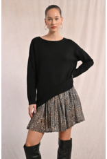 Molly Bracken Molly Bracken - Boat Neck Sweater (Black)