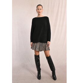 Molly Bracken Molly Bracken - Boat Neck Sweater (Black)