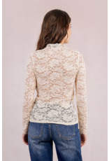Molly Bracken Molly Bracken - Semi Sheer Lace Top (Cream)