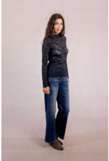 Molly Bracken Molly Bracken - Semi Sheer Lace Top (Navy)