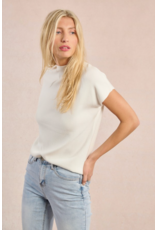 Molly Bracken Molly Bracken -  Short Sleeve Sweater (Off White)