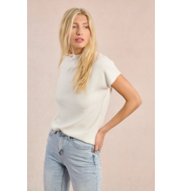 Molly Bracken Molly Bracken -  Short Sleeve Sweater (Off White)