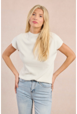 Molly Bracken Molly Bracken -  Short Sleeve Sweater (Off White)