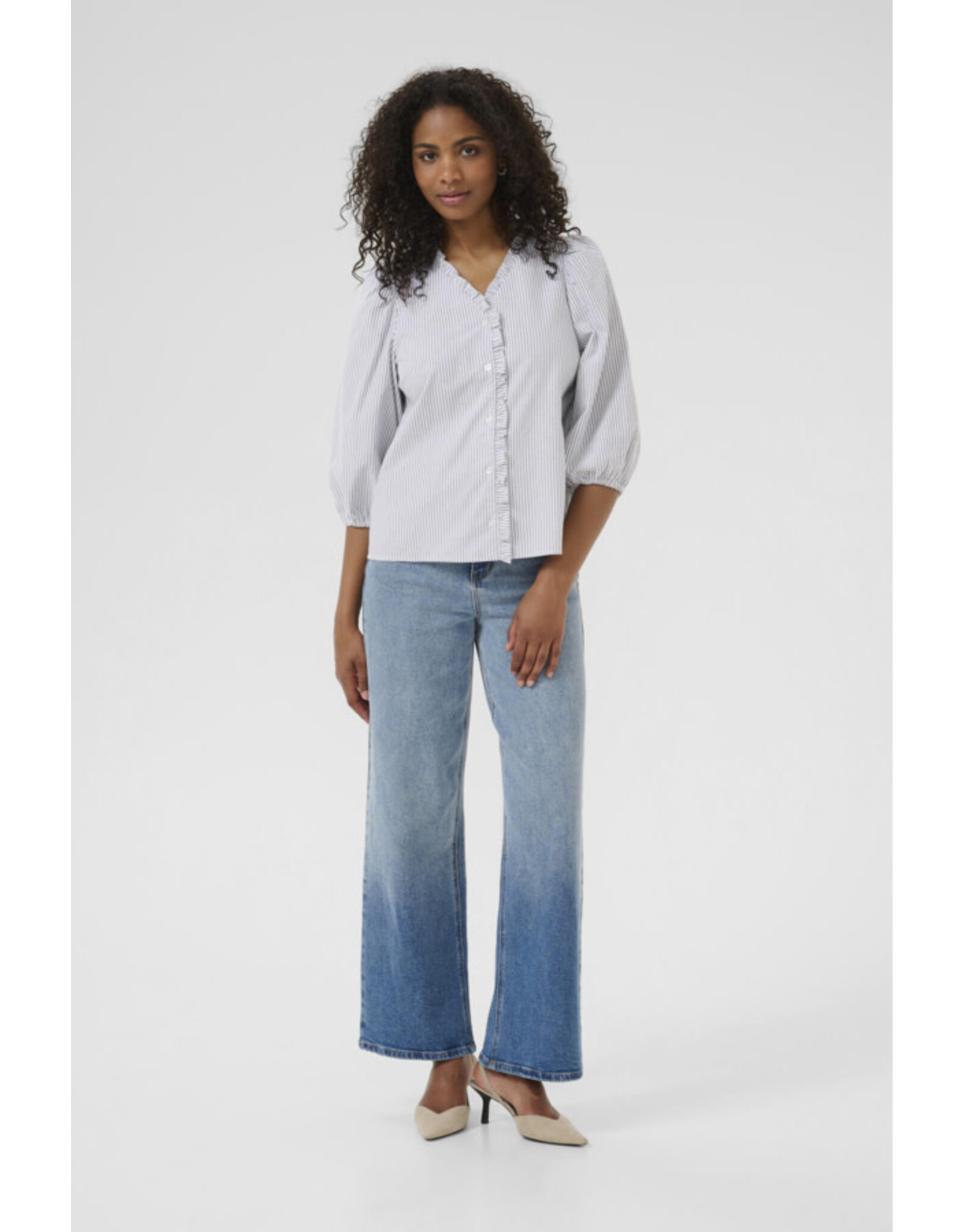 Kaffe Kaffe - Sita Blouse (White / Black)