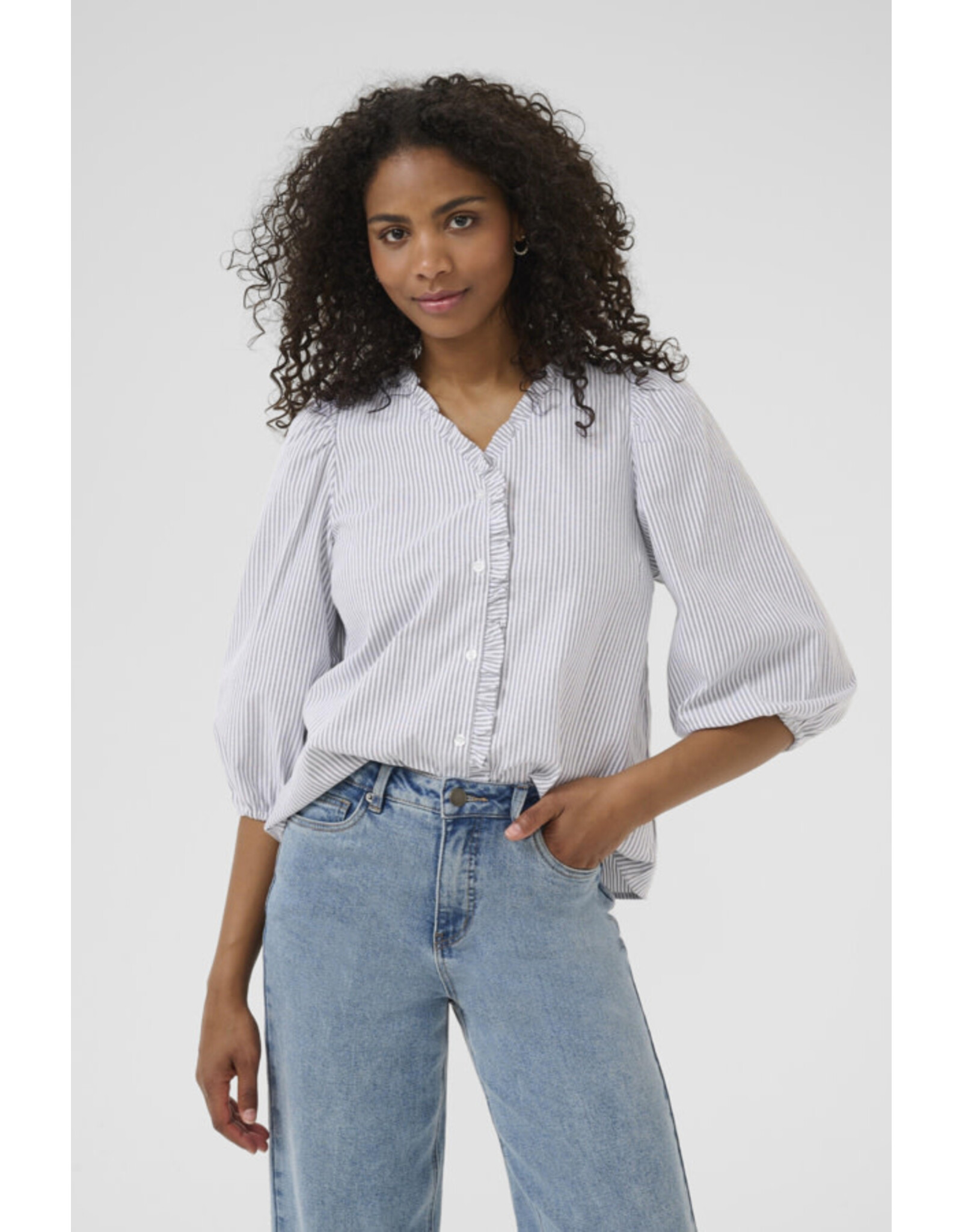 Kaffe Kaffe - Sita Blouse (White / Black)